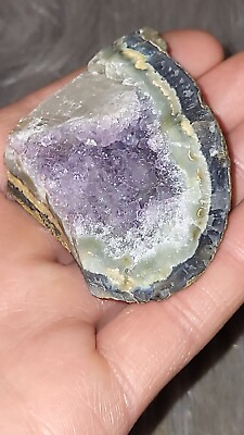 #ad Purple Amethyst Quartz Geode Crystal Charged By 2024 Eclipse $25.00