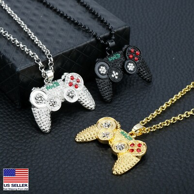 #ad Unisex Retro Crystal Necklace Video Game Controller Console Men Women 0541 $5.99