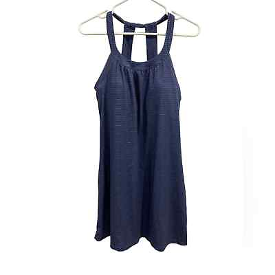 #ad prAna Cantine Dress Women#x27;s Blue Anchor Sea Spray Dress Size M $42.00