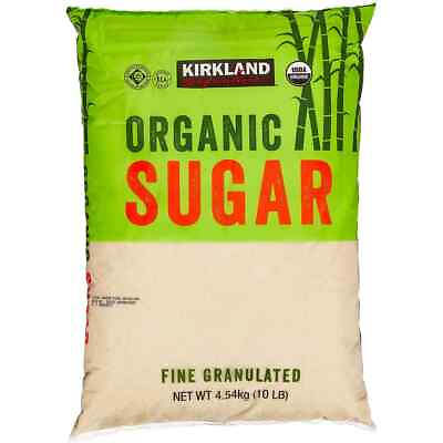 #ad Kirkland Organic Fine Granulated Cane Sugar 10 lbs Sweet Dessert Food Halal $24.99