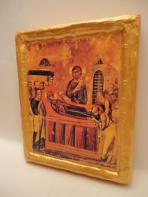 #ad The Dormition of Theotokos Mary Rare Greek Eastern Orthodox Icon Religious Art $74.00
