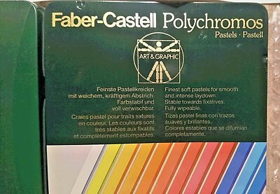 #ad FABER CASTELL PASTELS POLYCHROMOS set of 24 rare design 90s $50.00