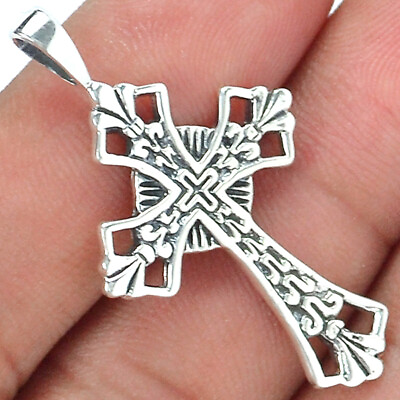 #ad Cross 925 Sterling Silver Pendant Jewelry SSS SPJ2103 $17.99