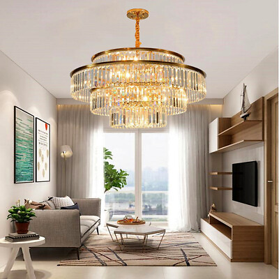 #ad Luxury Crystal Chandelier Modern 10 Light Pendant Lamp Ceiling Lighting Fixtures $199.49