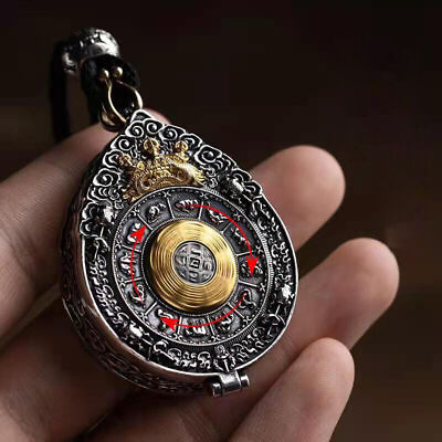 #ad Jiugong Bagua Card Gawu Box with Built In Pendant for Men#x27;s Necklace Pendant $16.88