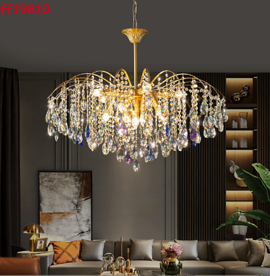 #ad Modern Brass Tree Branch Luxury Chandelier K9 Crystal Light Pendant Fixture $268.77