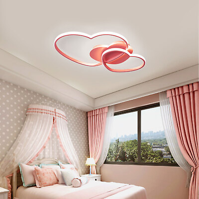 #ad Modern LED Ceiling Light Romantic Heart Shape Chandelier Girls Room Lamp $42.75