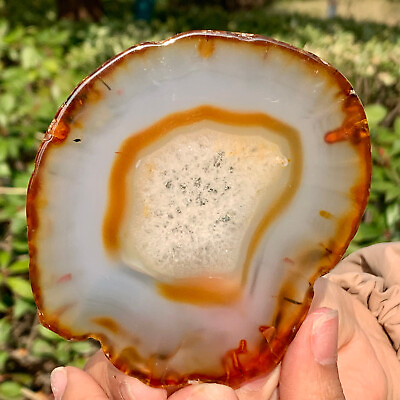 #ad 94G Natural and Beautiful Agate Geode Druzy Slice Extra Large Gem $35.00