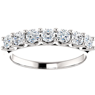 #ad 1 2 Ct Seven Stone Diamond Wedding Ring Lab Grown 14k White Gold $383.99