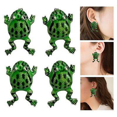 #ad Frog Earrings Earring Stud Cool Earrings Fashion Cute $7.59