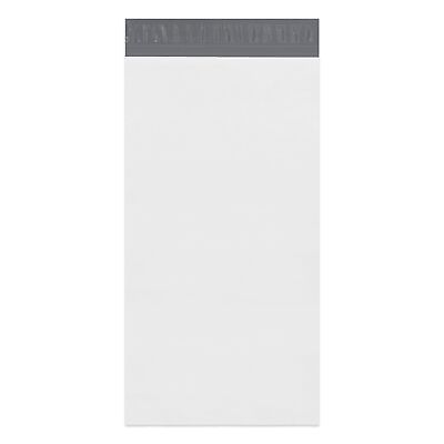 #ad White Long Poly Mailer 13quot;L x 45quot;W Pack of 50 Self Sealing Durable Plasti... $154.13