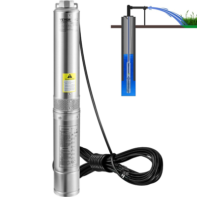 #ad Deep Well Submersible Pump 2HP 1500W 230V 60Hz 37GPM Flow 427 Ft Head with 33 $280.36