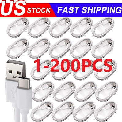 #ad USB Type C Data Cable 5A Fast Charging USB A to USB C Charger lot Cord For Phone $191.99