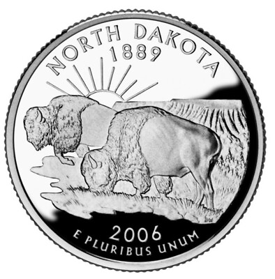 #ad 2006 S Proof North Dakota State Quarter Uncirculated US Mint $2.39