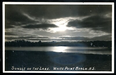 #ad WHITE POINT BEACH Nova Scotia 1930s Lake Sunset. Real Photo Postcard $8.99