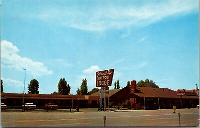 #ad Vtg Show Low Arizona AZ Round Up Motor Lodge 1950s Unused Chrome Postcard $4.99