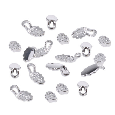 #ad 30 Pcs Silver Earring Bails Glue On Earring Pendant Ear Bails $10.78