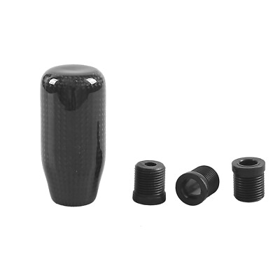 #ad Universal Forged Carbon Fiber Manual Gear Gear Shift Knob Lever Shifter Black $12.98