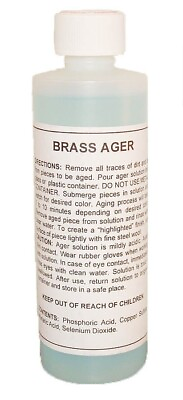 #ad #ad Brass Ager Liquid 8oz. Tarnish Solid Brass with Antique Patina Oxidizer Vintage $6.50