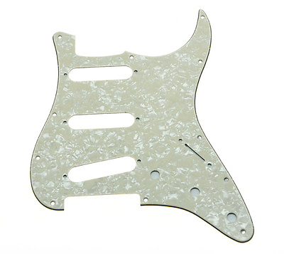 #ad 11 Hole Jimi Hendrix ST Guitar Pickguard Bridge Reversed Aged Pearl for Strat $11.59