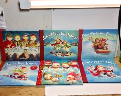 #ad Lot of 6 Hallmark Holiday Series Snowman Hardcovers All have Dust Jackets New $21.78