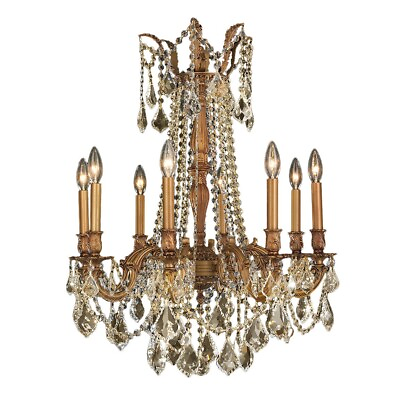 #ad WINDSOR 8 LIGHT FRENCH GOLD FINISH AND CLEAR CRYSTAL CHANDELIER $969.00