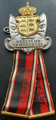 #ad ✚9418✚ German Wurttemberg post WW1 Warrior League Badge Medal Kriegerverbund GBP 54.99