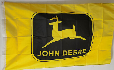 #ad John Deere 3x5’ Flag YELLOW Banner Tractor Farm Free Shipping $14.99