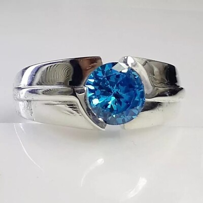#ad Certified Natural Topaz 925 Sterling Silver Handmade Ring Gift Free Ship $80.00