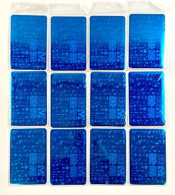#ad Clear Jelly Steel Nail Art Stamping Plate CJS LC 58 Set of 12 $65.00