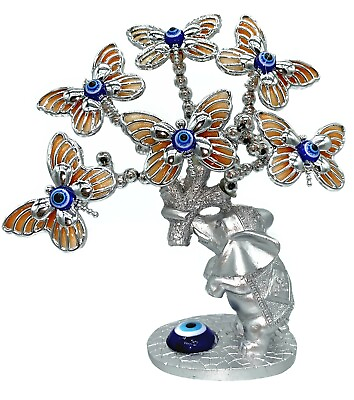 #ad Mini Turkish Blue Evil Eye Tree W Lucky Elephant Home Office Decoration Gift T25 $13.99