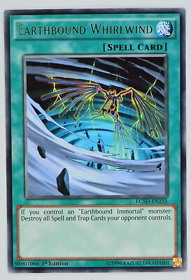 #ad Yugioh Earthbound Whirlwind LC5D EN155 Rare 1st Edition GBP 0.99
