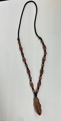 #ad Vintage Tibetan Agate Necklace 26 inches $66.00