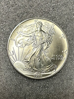 #ad 1994 American Silver Eagle $1 Dollar Coin Uncirculated SE28 $61.99