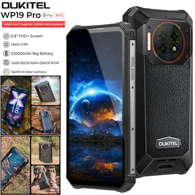 #ad OUKITEL WP19 PRO 4G LTE Rugged Phone Android Global Unlocked Waterproof 24256G $280.65