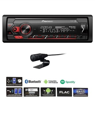 #ad Pioneer MVH s320BT 1 DIN AM FM Stereo USB AUX MP3 Digital Media Car Receiver $134.75