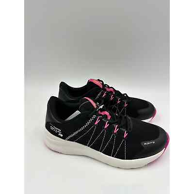 #ad Big Kid Size 3 Black Sneaker with White Sole and Pink Accents $14.95