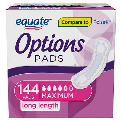 #ad Incontinence Pads for Women Maximum Long 144 Count $20.45