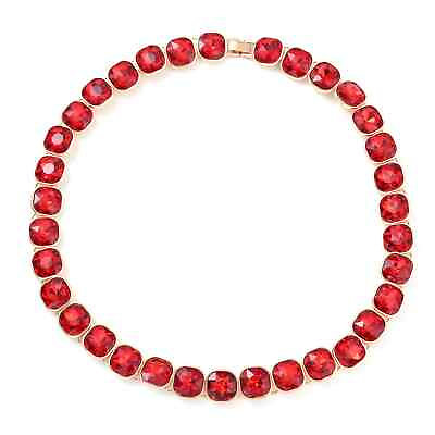 #ad Jewelry Wedding Red Glass Tennis Necklace for Women Size 20quot; Birthday Gifts $16.79