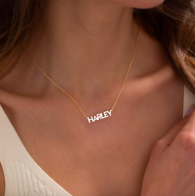 #ad Personalized Name Necklace 925 Silver Name Necklace For Women Custom Jewelry $32.97