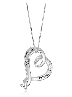 #ad Sterling Silver quot;You Hold My Heart Foreverquot; Heart Pendant Necklace 18quot; $26.49