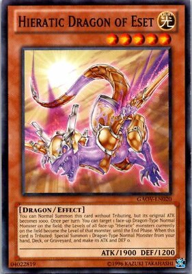 #ad Hieratic Dragon Of Eset GAOV EN020 Yu Gi Oh Light Play Unlimited $0.99