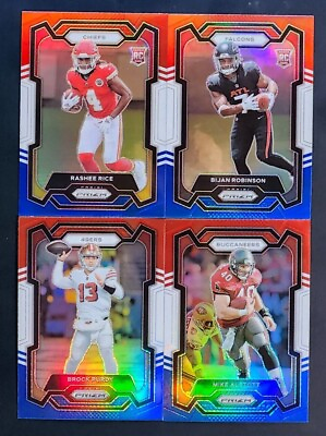 #ad 2023 Prizm Football RED WHITE BLUE PRIZMS 251 400 with Rookies You Pick the Card $13.99