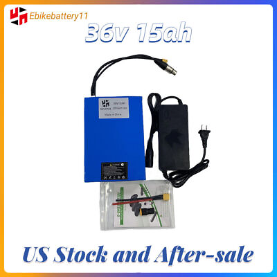 #ad 36V 48V 15Ah Lithium Ion Ebike Battery Electric Bicycle Scooter 30A BMS Charger $159.19