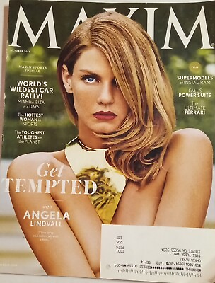 #ad 2014 Maxim Magazine #197 October Angela Lindvall photo $10.00