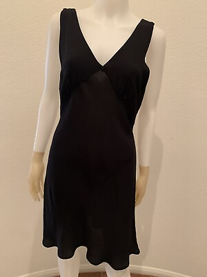 #ad SALE Women#x27;s Wild Fable Black V Neck Sleeveless Cocktail Rayon Dress Size S $12.00