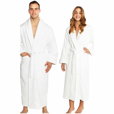 #ad Full Ankle Length Terry Shawl Bathrobes 100% Combed Pure Turkish Cotton $129.99