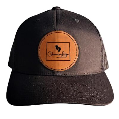 #ad Colorado Choose Life Leather Patch Hat Pro Life Hat Black $35.00
