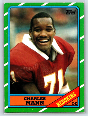 #ad 1986 NFL Topps Charles Mann #161 Washington Redskins 86 TFBC $1.95
