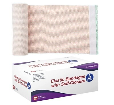 #ad Dynarex Elastic Bandage  With Self Closure 6quot;x 5 Yds Box Of 10 # 3661 $18.95